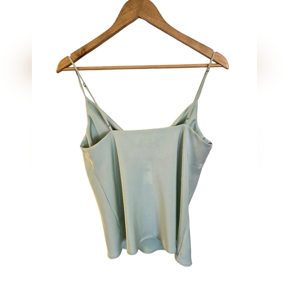 NWT RO & DE Anthropologie Women's "Satin" Formal Tank Top Strap Mint SZ Medium - Picture 3 of 12